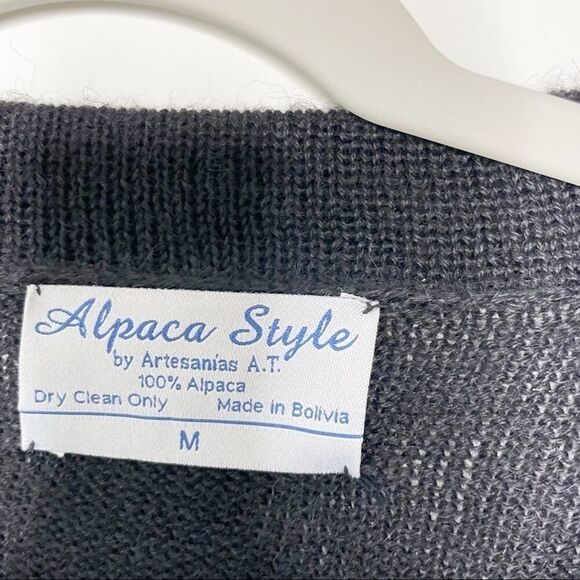 Alpaca Open Front Cardigan Sweater sz Med,. #TT - Picture 7 of 8